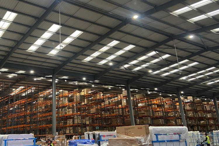 Lighting a large distribution warehouse