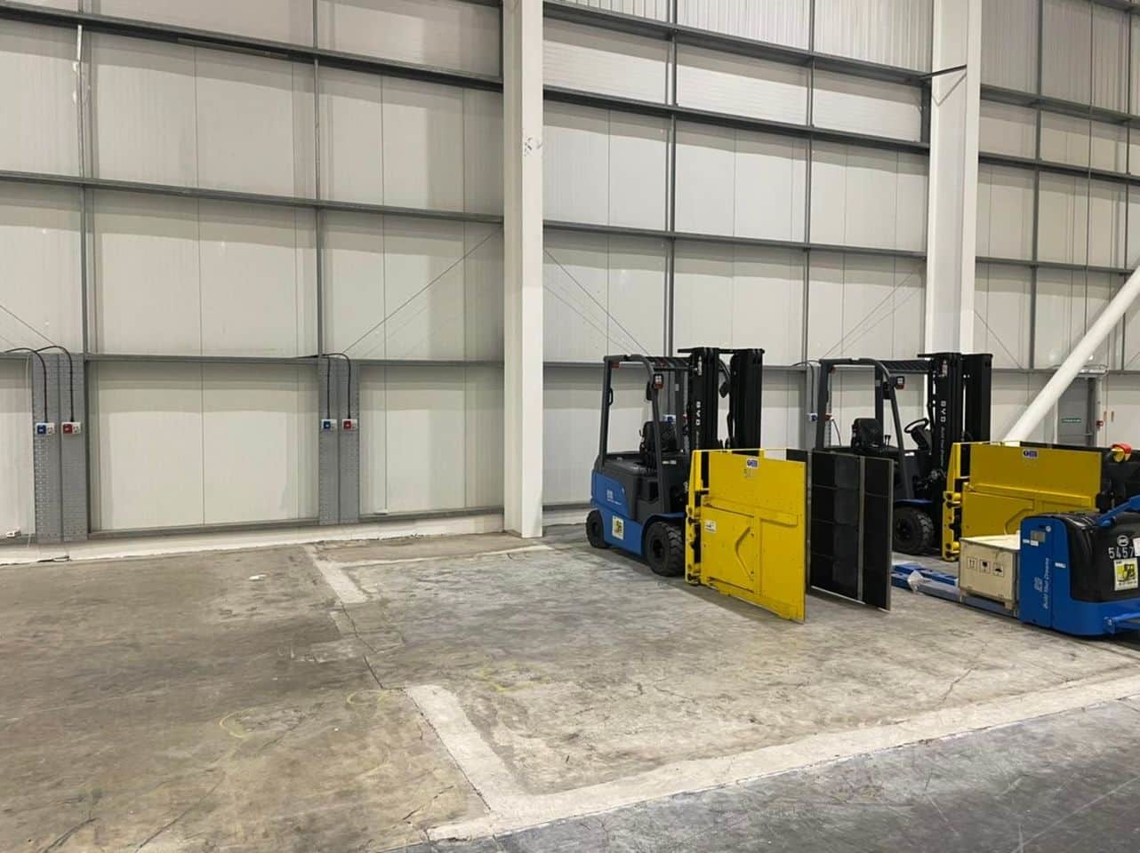 Fork lift charging bays must be safely installed