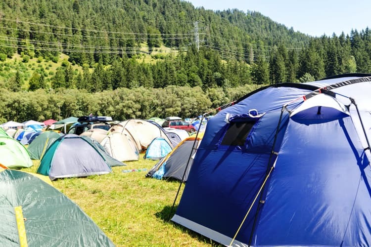 Families need to take care when camping near overhead power cables
