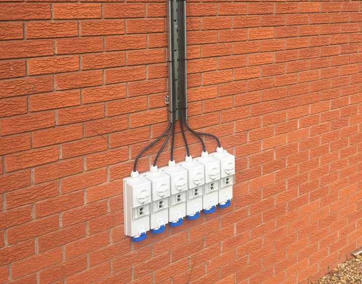 Outdoor RCD protected sockets
